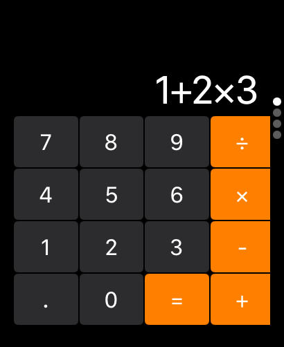 Calculi for watchOS Main Screen