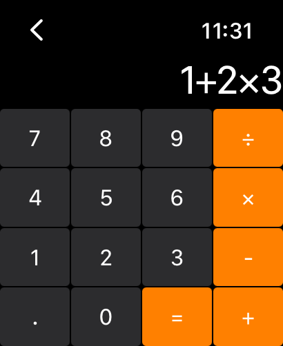 Calculator on Apple Watch