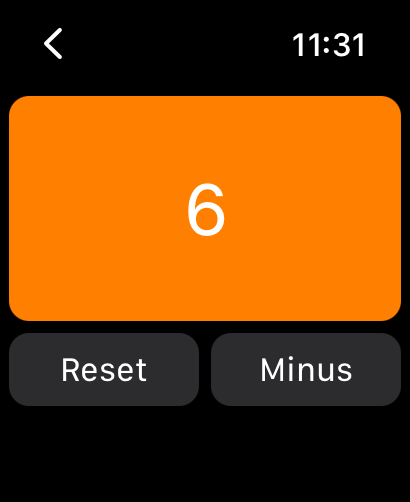 Counter on watchOS